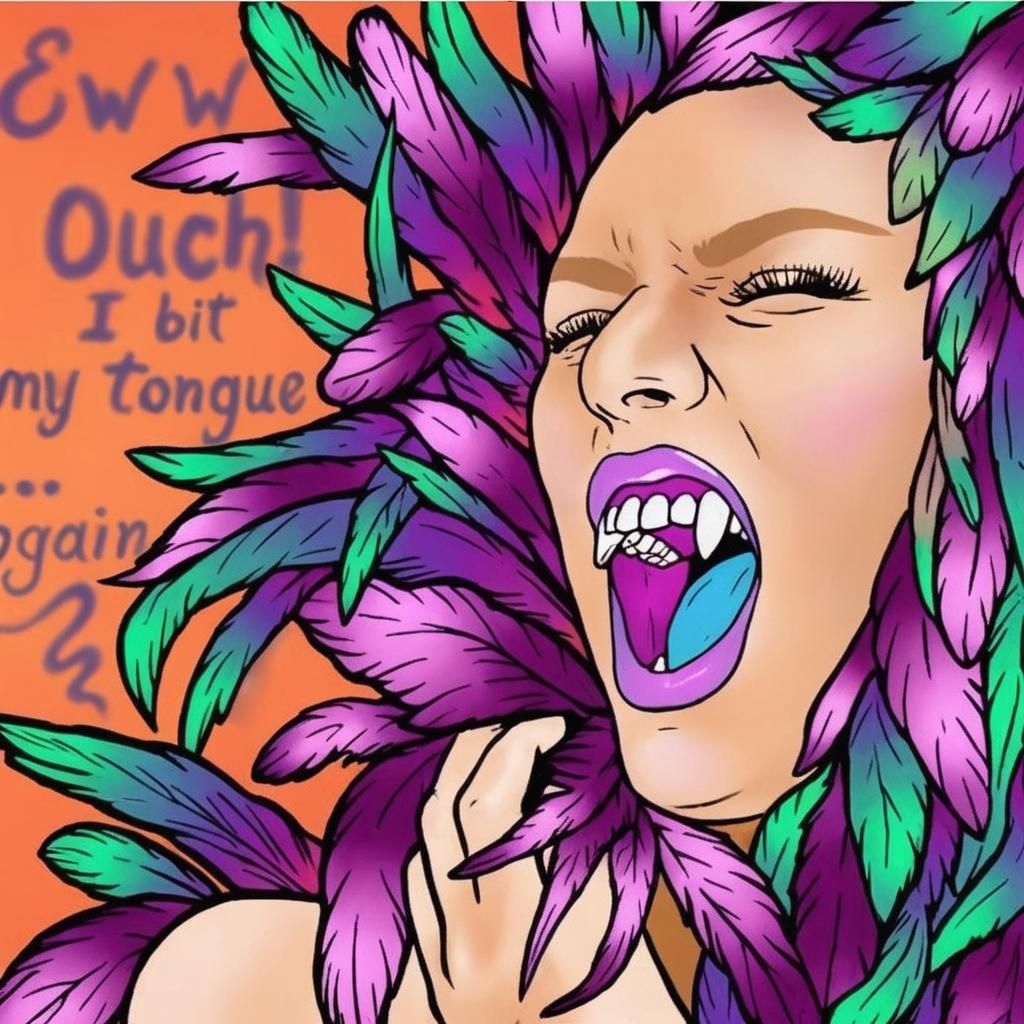 Stylized Purple People Eater Illustration