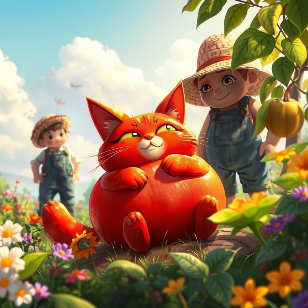 🍅 Tomato Cat 🍅 Just in case anyone wants to fight about tomatoes being a fruit or vegetable. 😇