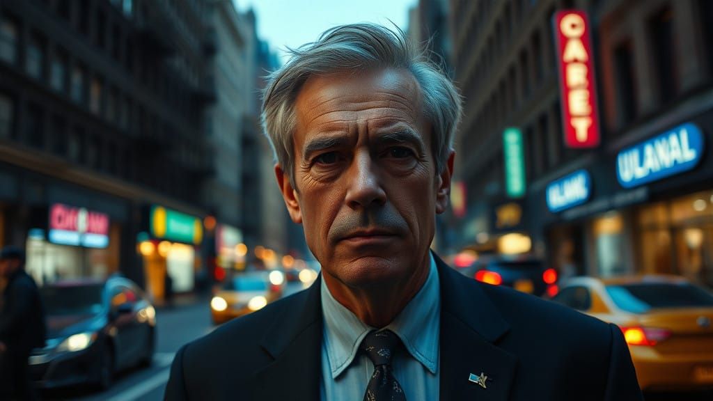 Midnight New York Street in Cinematic Style