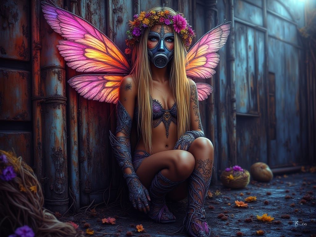 Surreal Boho Fae Warrior Emerges from Post Apocalyptic Hells...
