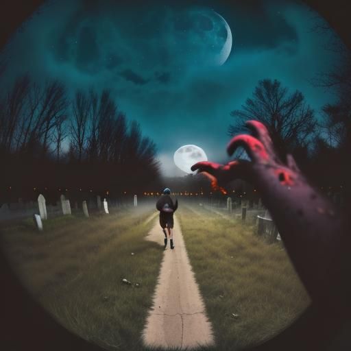 Eerie Graveyard Horror From First-Person Perspective