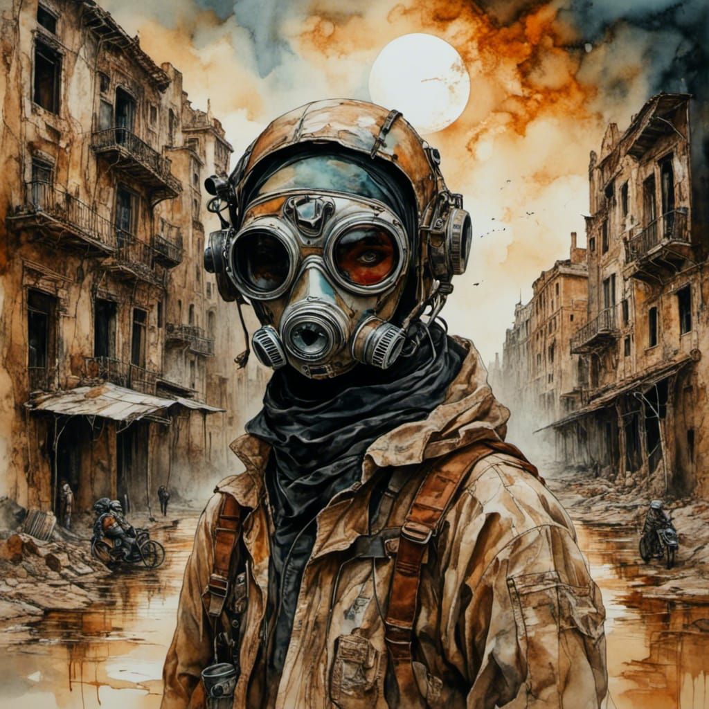 Martian Masquerade in Alcohol Ink Style