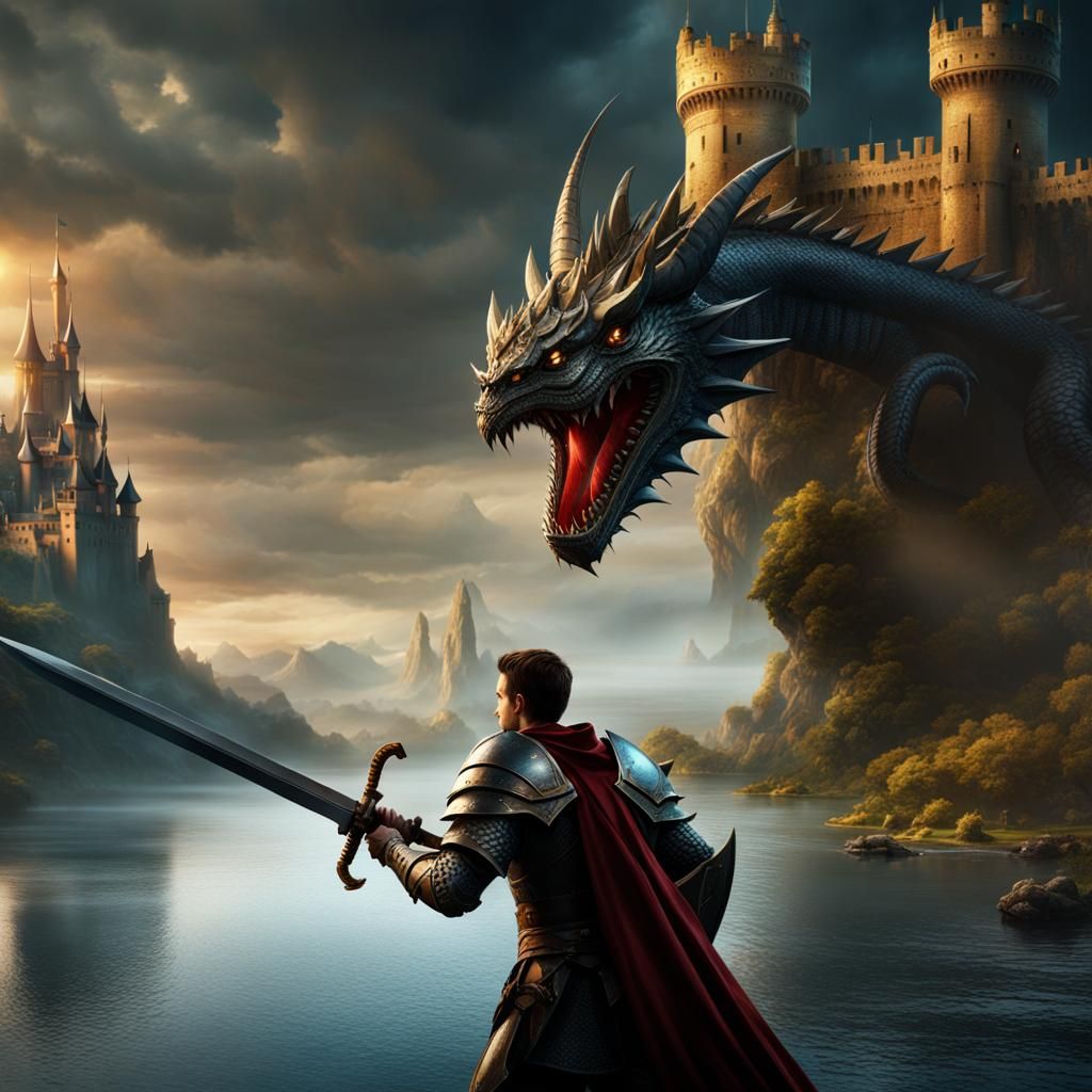 Knight and dragon