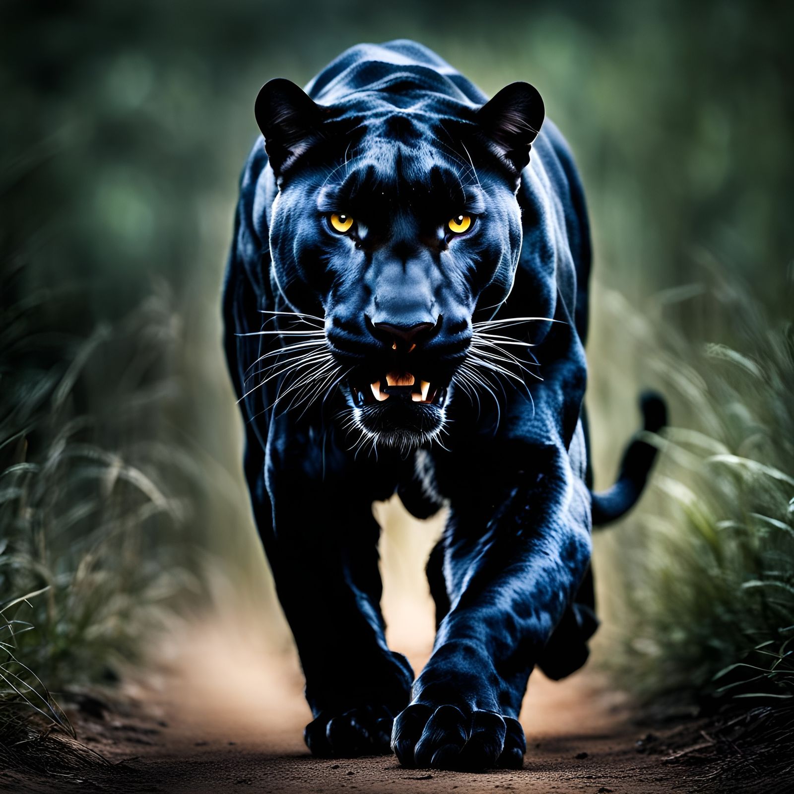 Fierce Panther Portrait