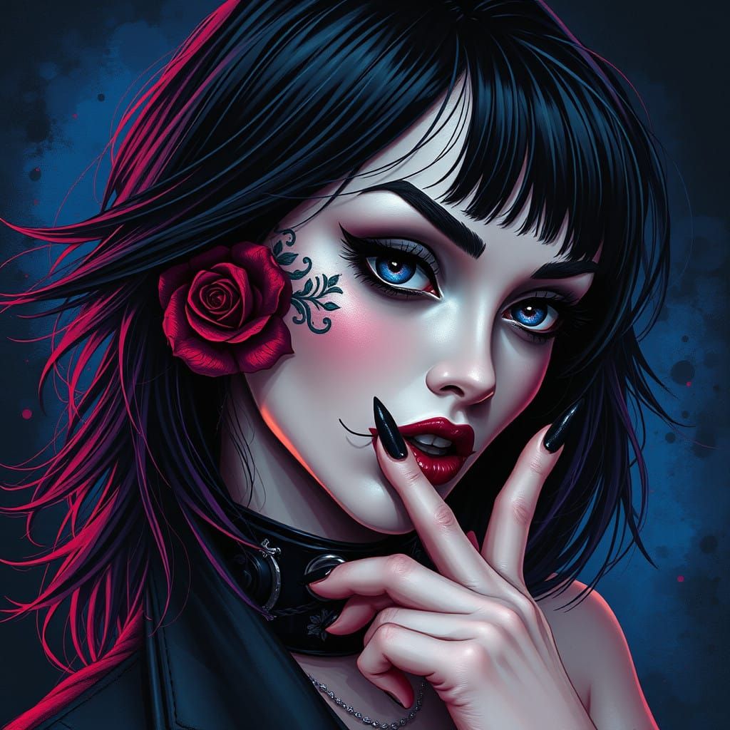 Ethereal Punk Goth Siren Unveils Dark Mystique