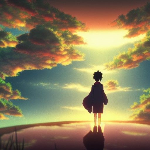 Anime Key Visual Inspired by Studio Ghibli