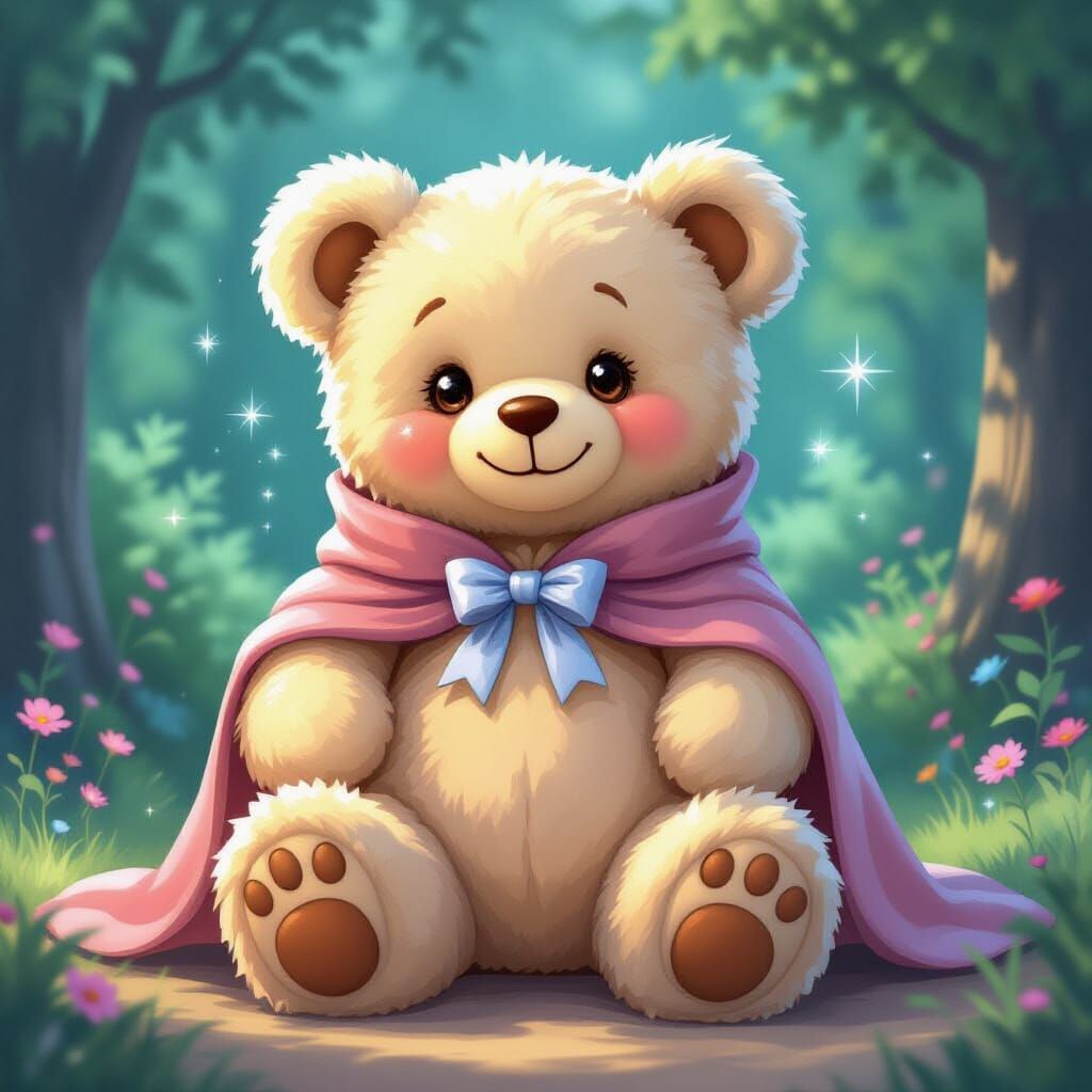 Dreamstuff Teddy Bear Golem in Whimsical Style