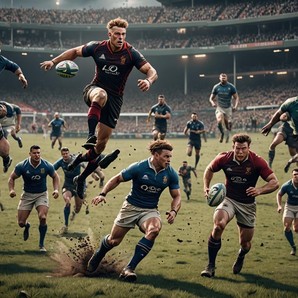 Reece Walsh Sprinting: Detailed Fantasy Rugby Art