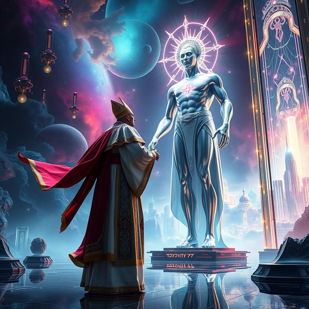 Catholic Cardinal Meets God in Sci-Fi Style