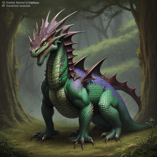 Mossback Dragon Illustration