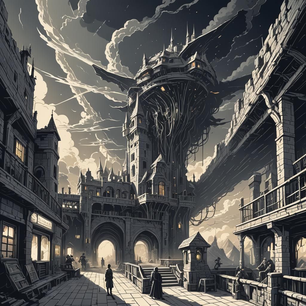 Duotone Pixel Art: Metaphysical Poltergeist Encounter