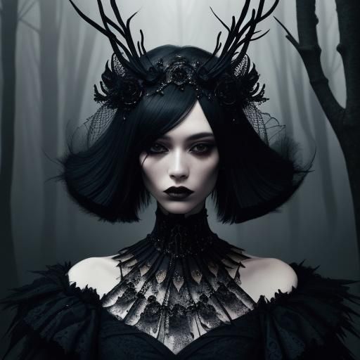 Avant-Garde Fashion Portrait in McQueen Style