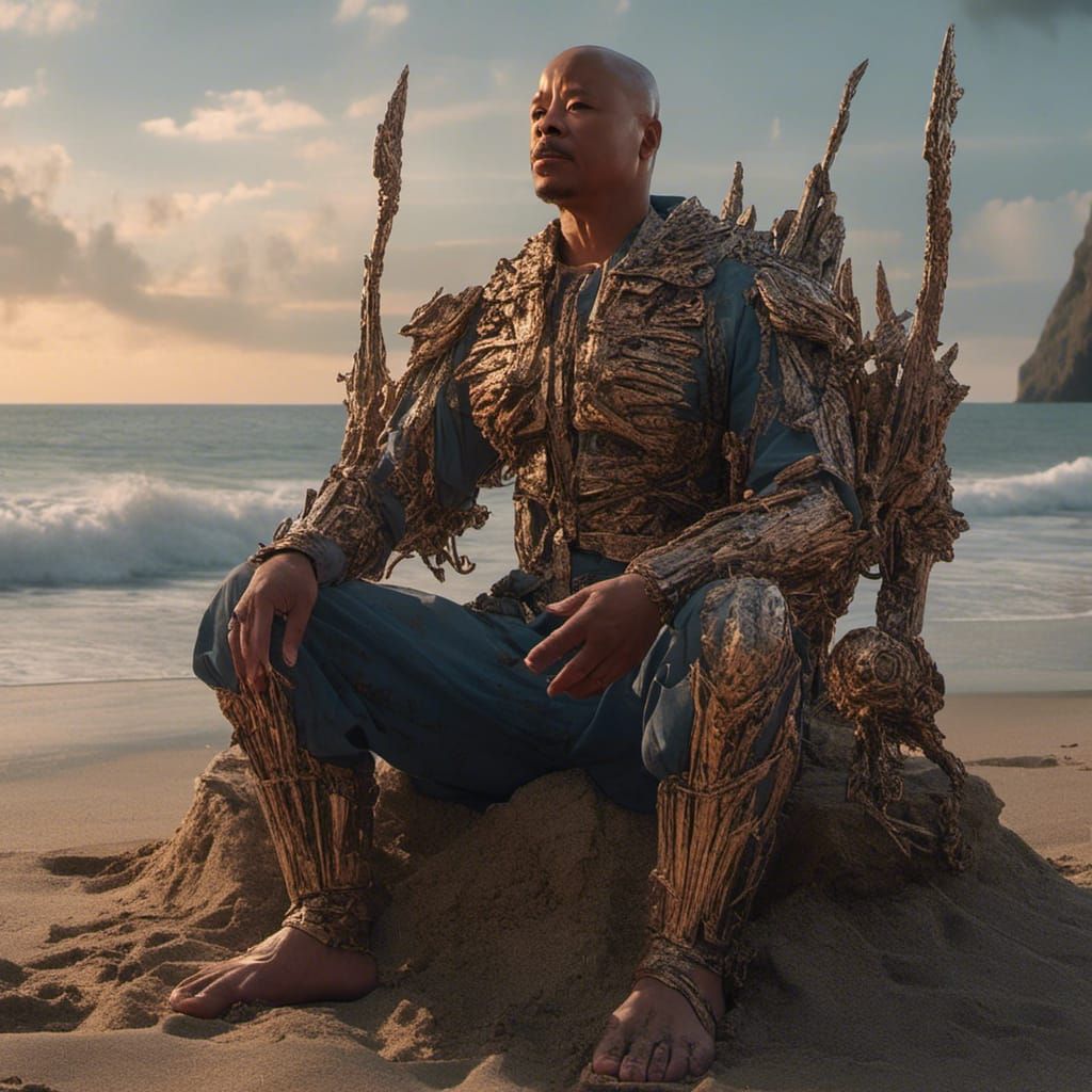 Multi-Armed God Worshipped on a Beach