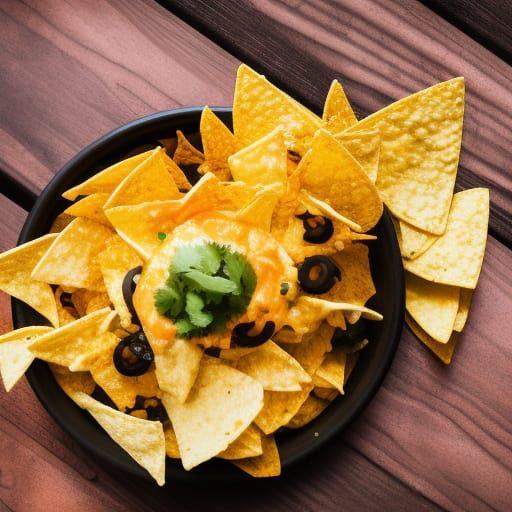 Appetizing Nachos in Professional Photography Style