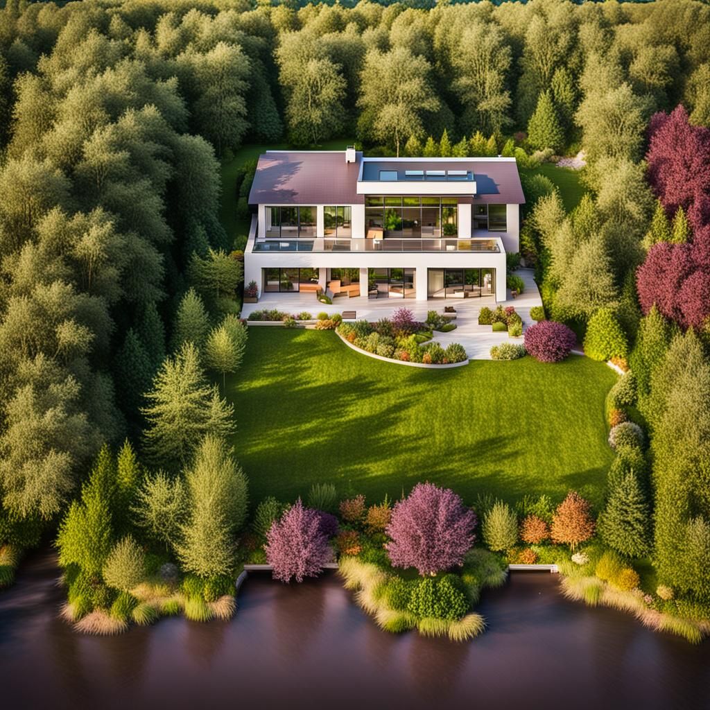 Picturesque Rural Home with Lush Landscape