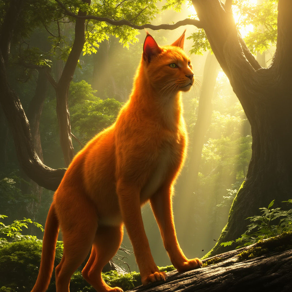 Firestar in Mystical Forest: Fantasy Concept Art