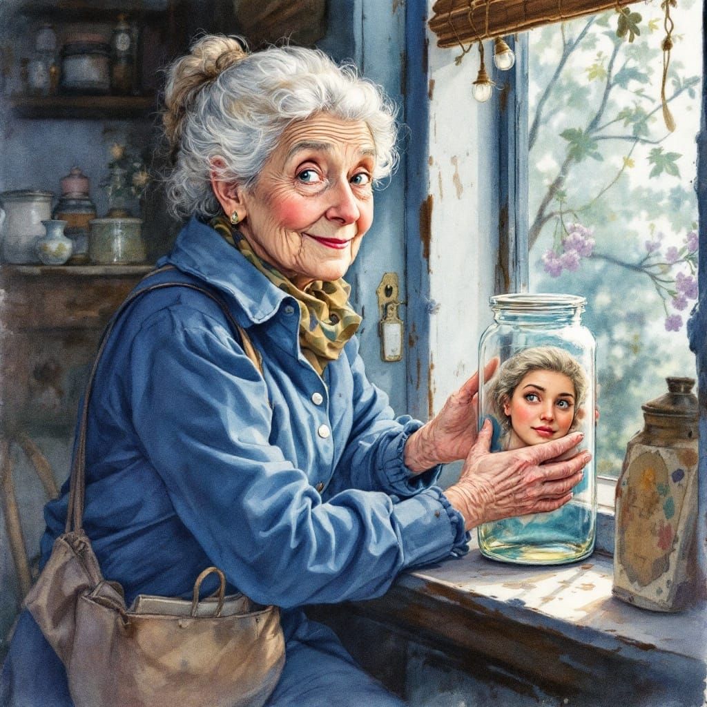 Eleanor's Vintage Window Reflection