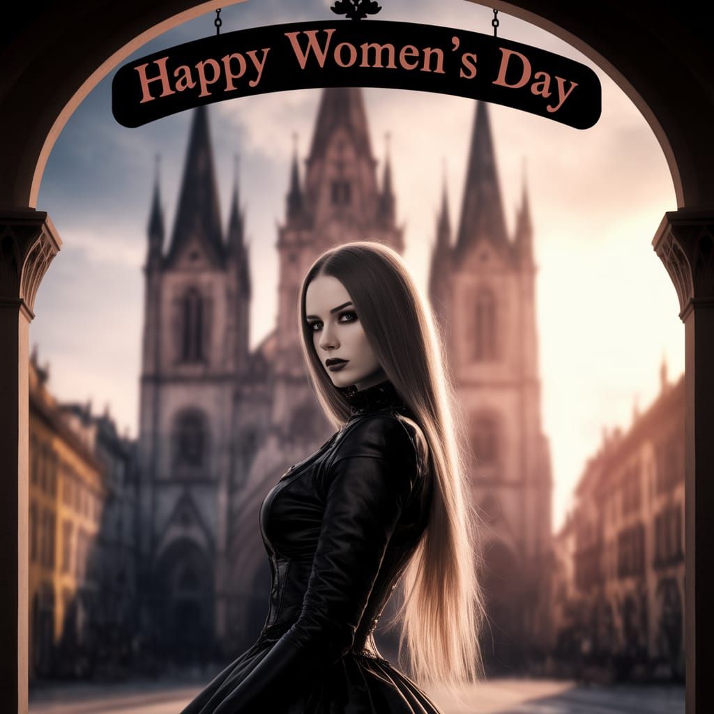 Gothic Pop Star Celebrates Women's Day in Elegant Cathedral ...
