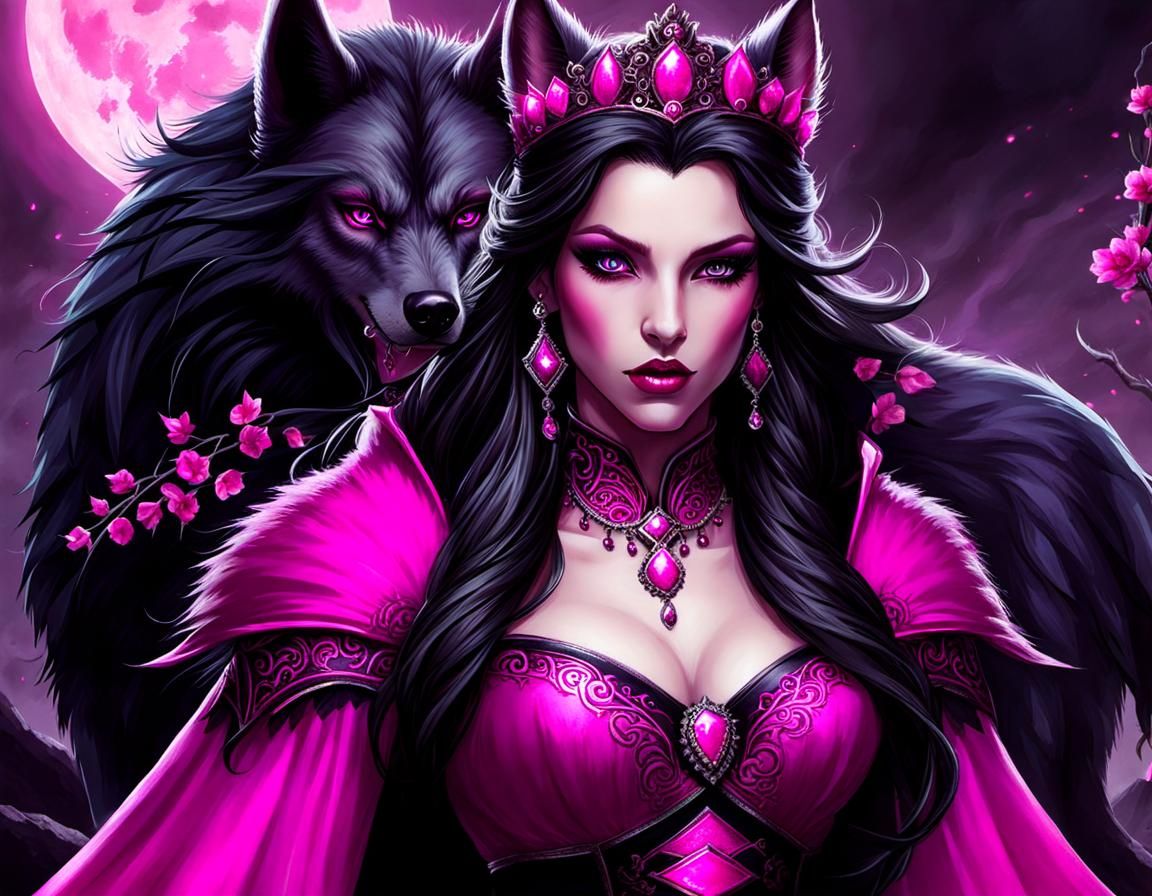 Grimdark Fantasy: Pink Werewolf Princess