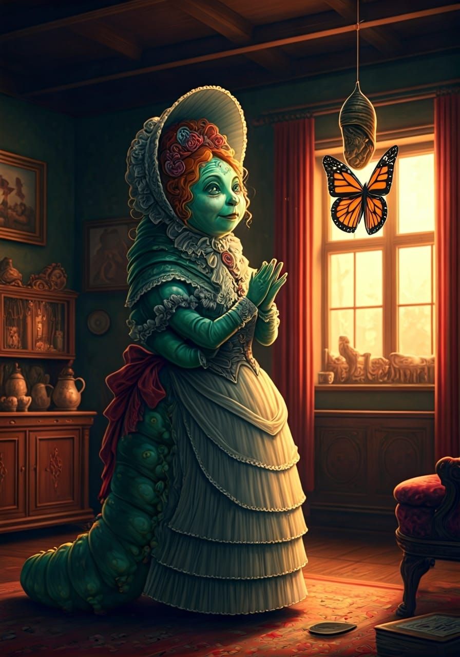 Victorian Caterpillar Celebrates Monarch Butterfly, Rackham ...