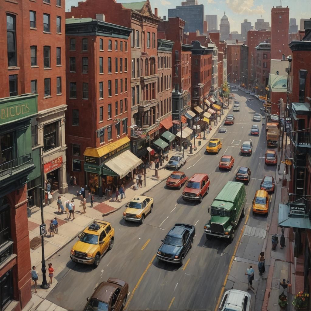 Boston: Oil Painting by James Gurney Style
