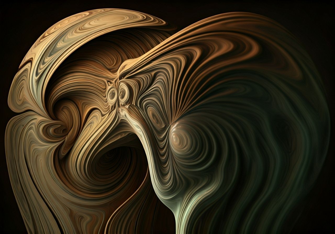 Lost in Art of Hollowness Airbrush Sculptural Rhythm