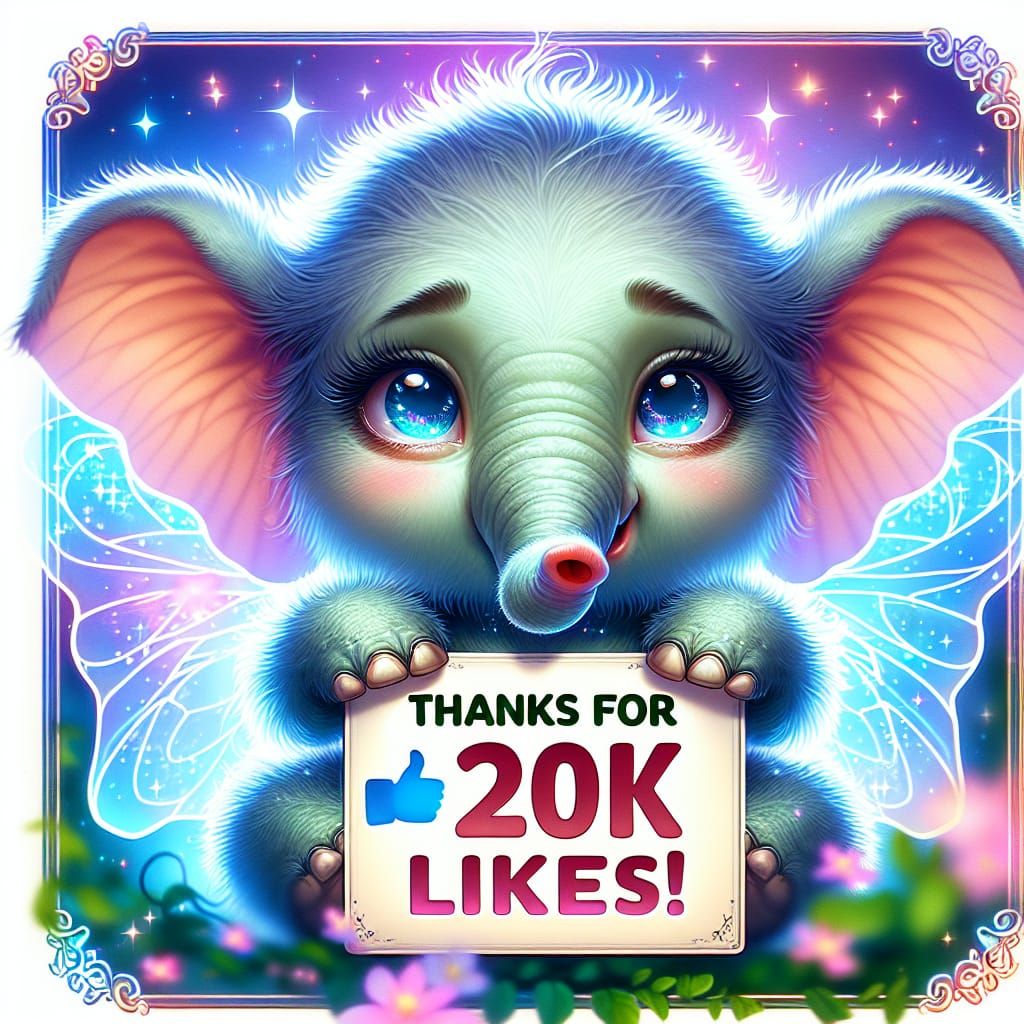 Adorable Fairy Elephant Thanks You