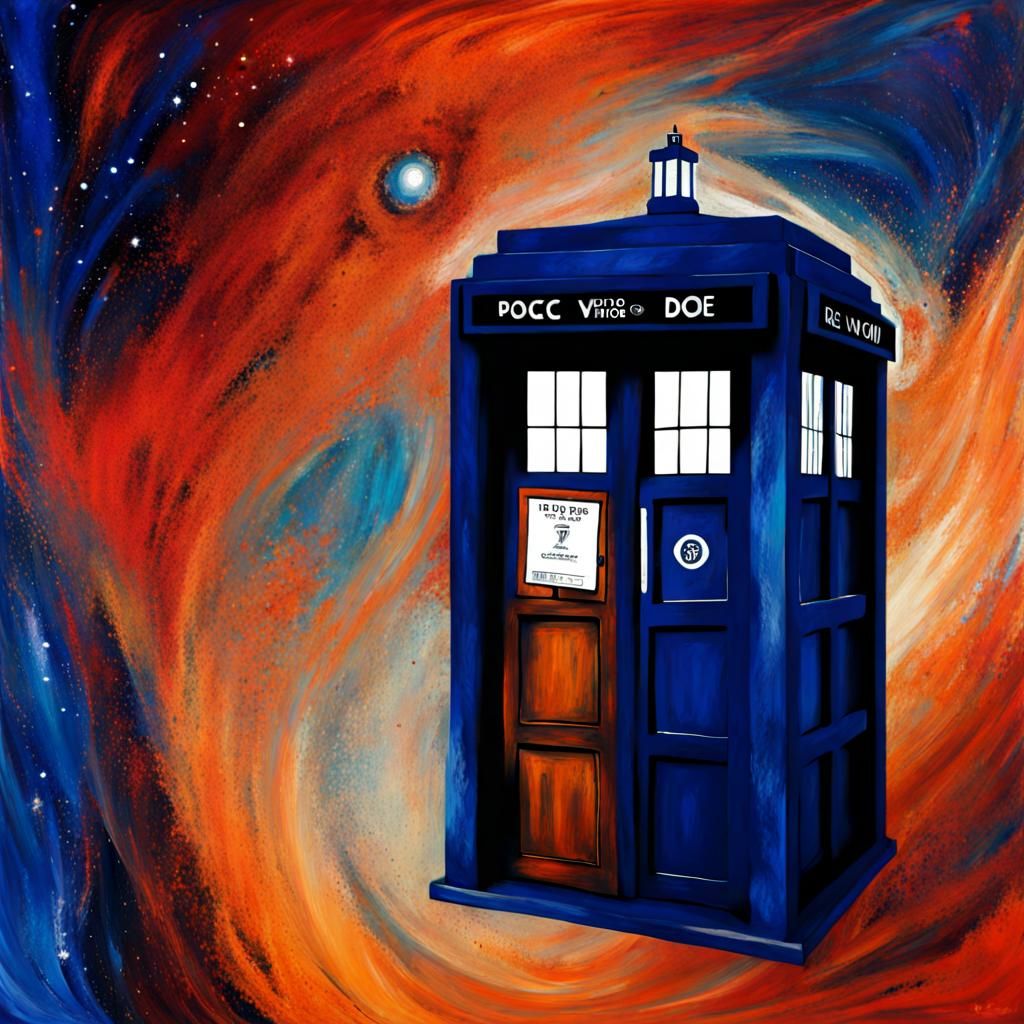 Dr Who David Tennant TARDIS in Space