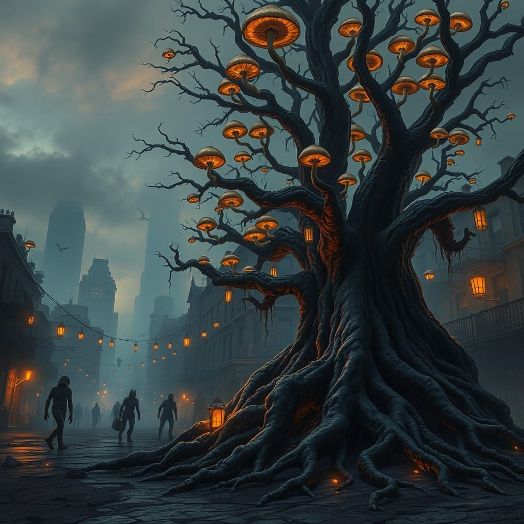 Apocalyptic Metropolis in Feline-Infested Darkness