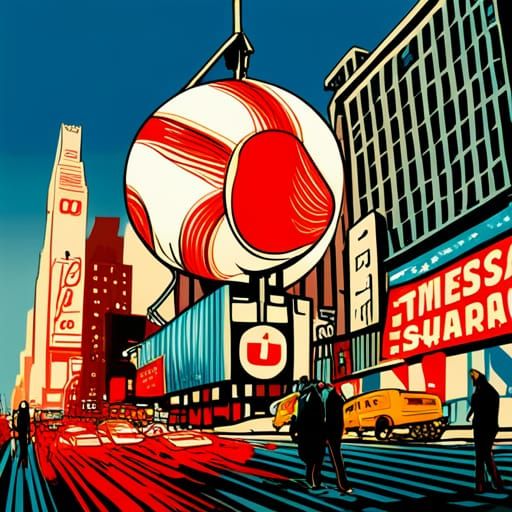 Times Square Ball in New York, Digital Art