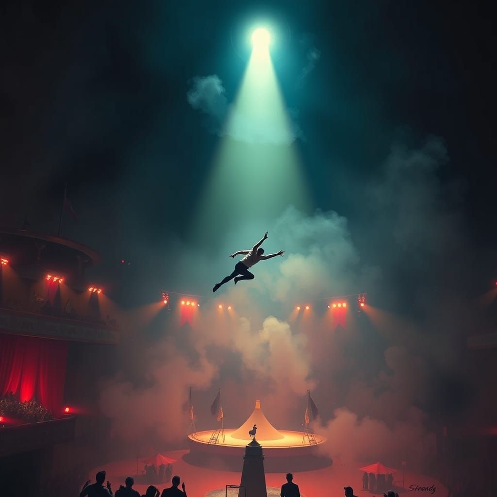 Daring Acrobat Defies Gravity in a Gritty Circus Arena