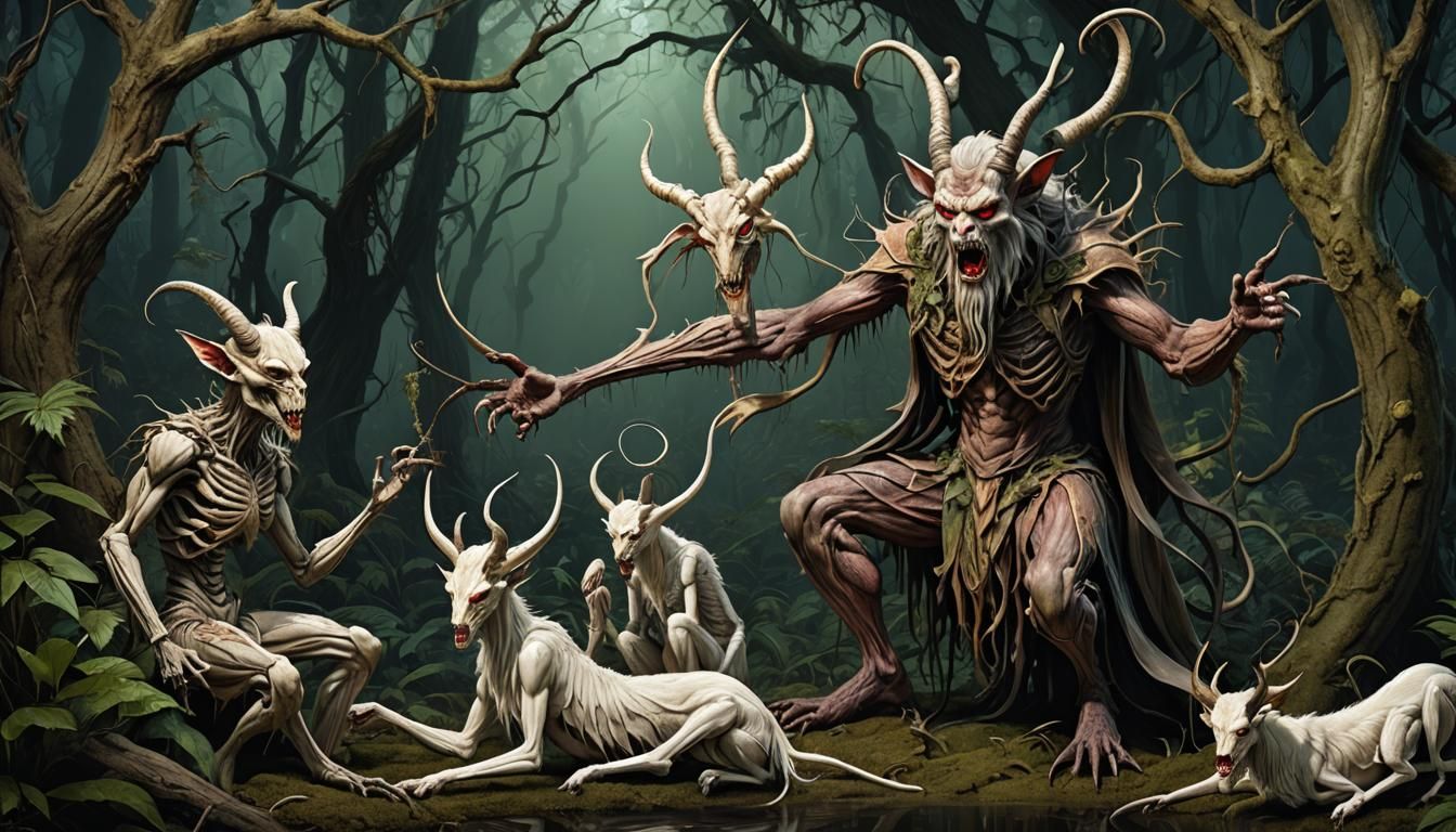 Contorted Albino Mantis Krampus Family Reunion