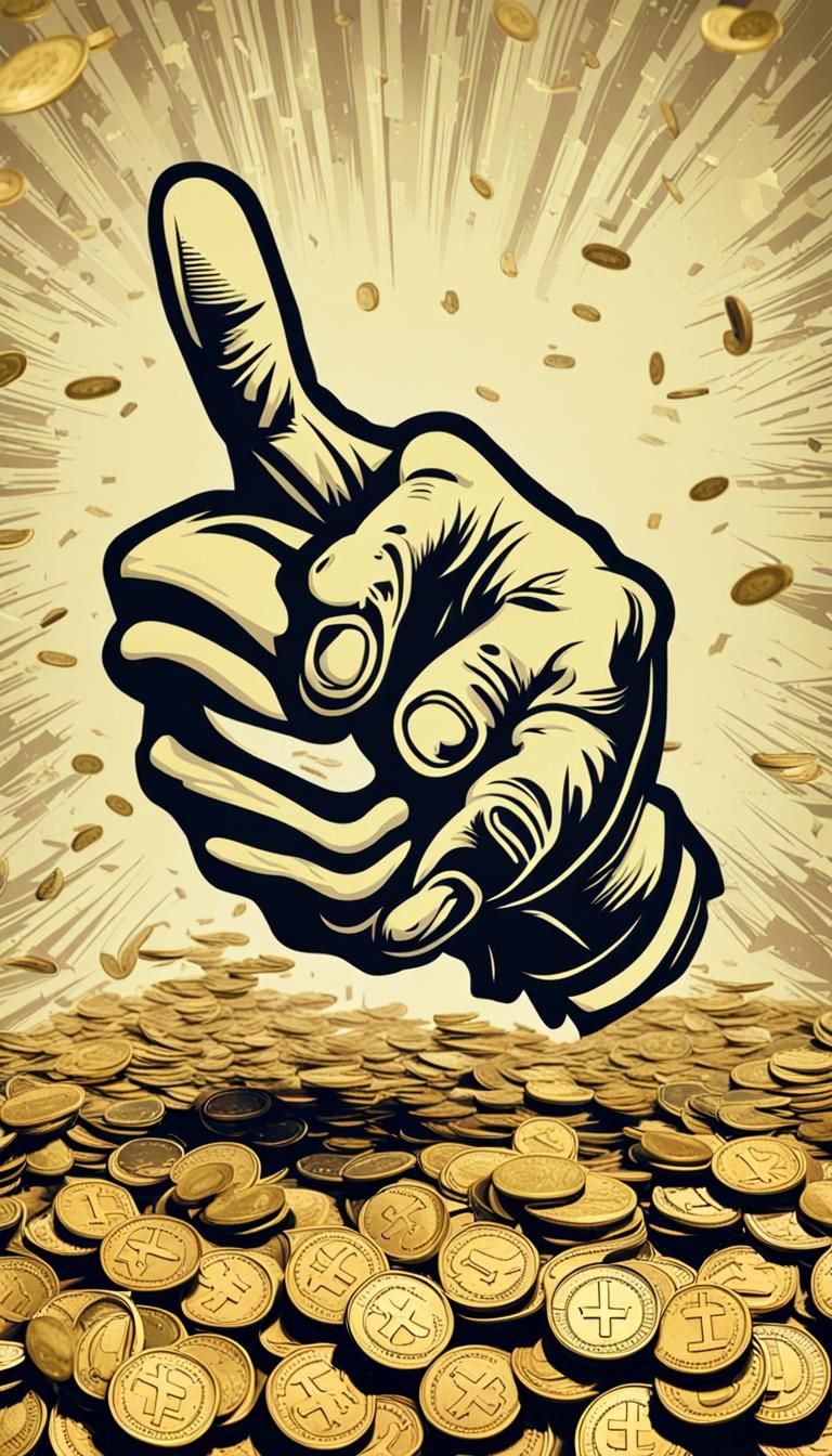 Heads Coin Toss with Thumbs Up