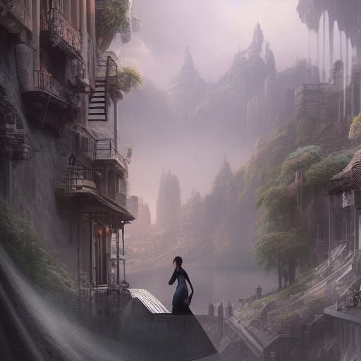 Artist at Canvas: A Luxurious Digital Painting