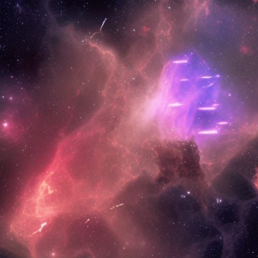 Goat Constellation Nebula in Cyberpunk 2099 Style