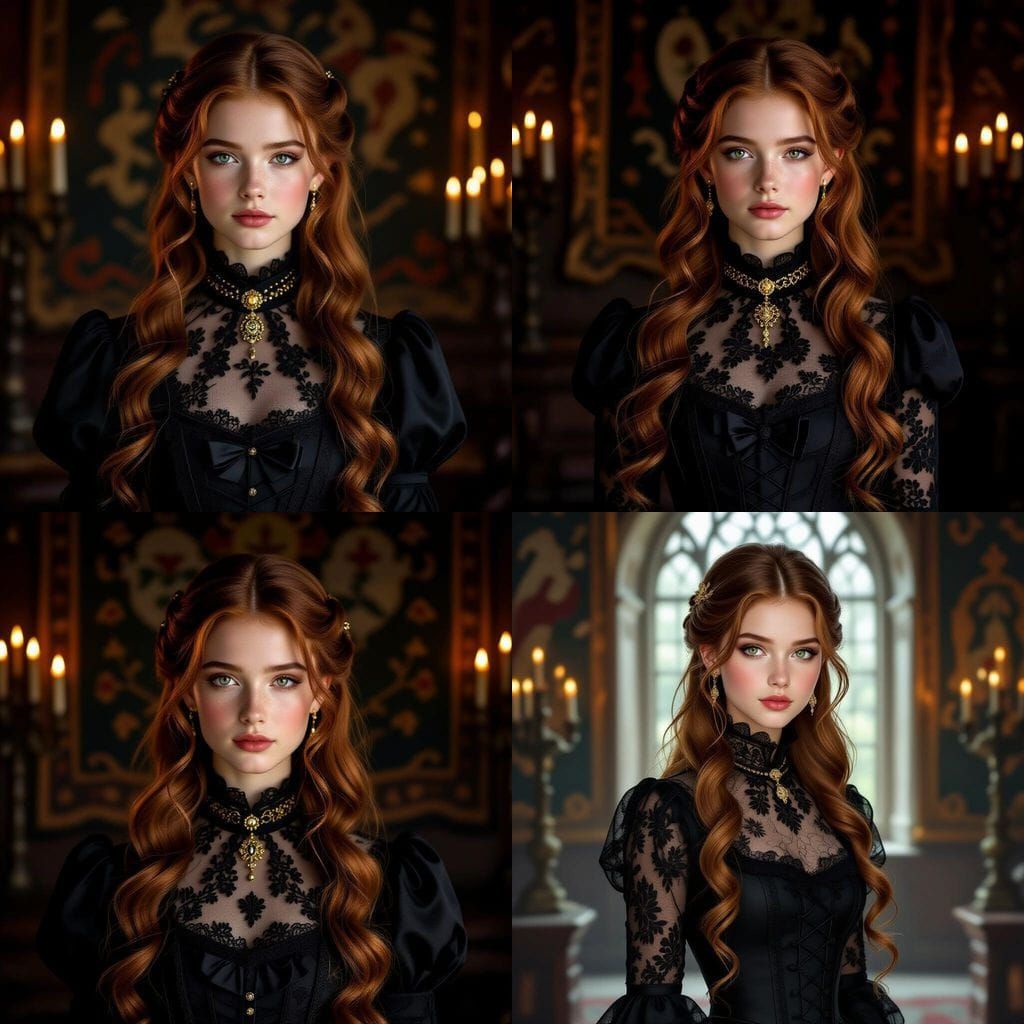 Elegant Witch Portrait in Victorian Style