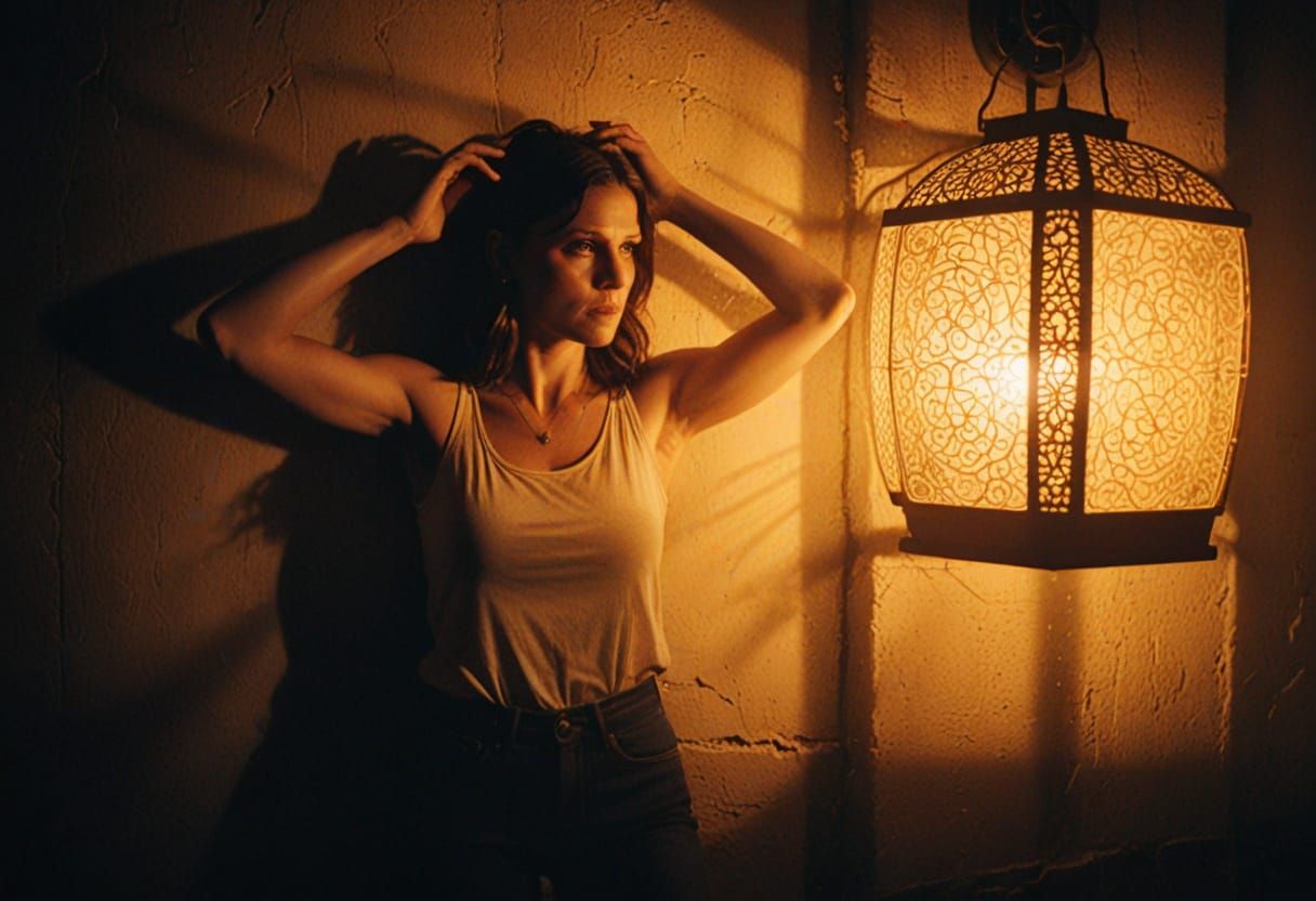 Film Noir: Shadow Puppets in Golden Lantern Light