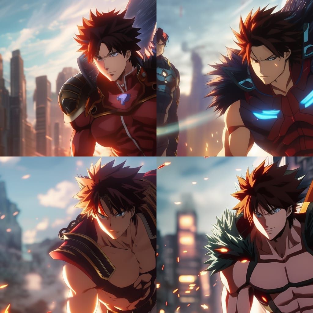 Anime Hero Portrait in Deep Color, 8K Resolution