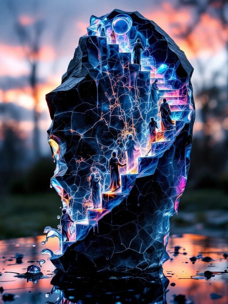 Mournful Eye Sockets Form Intricate Sculpture of Creation