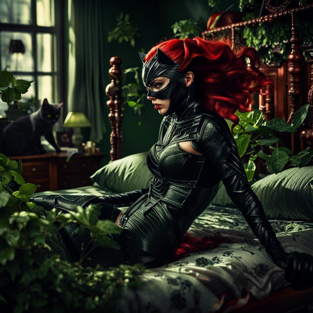 Catwoman vs Poison Ivy: Hyperrealistic Bedroom Battle