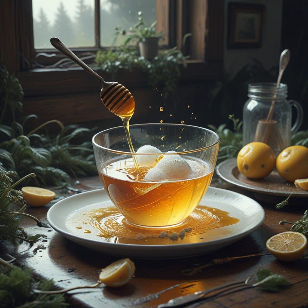 Golden Honey Meets Soft Sugar in a Dreamy Dutch Still Life