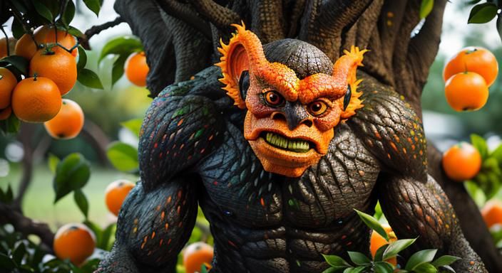 Orange Fruit Tree Monster in Professional Photography