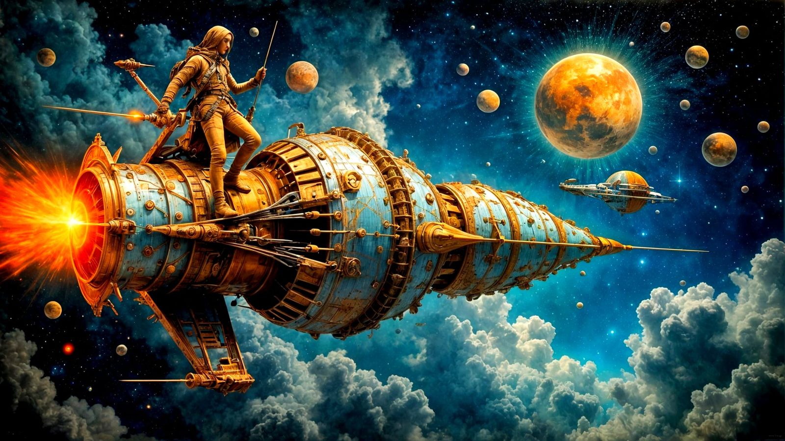 Cosmic Journey: An Oil Painting Adventure