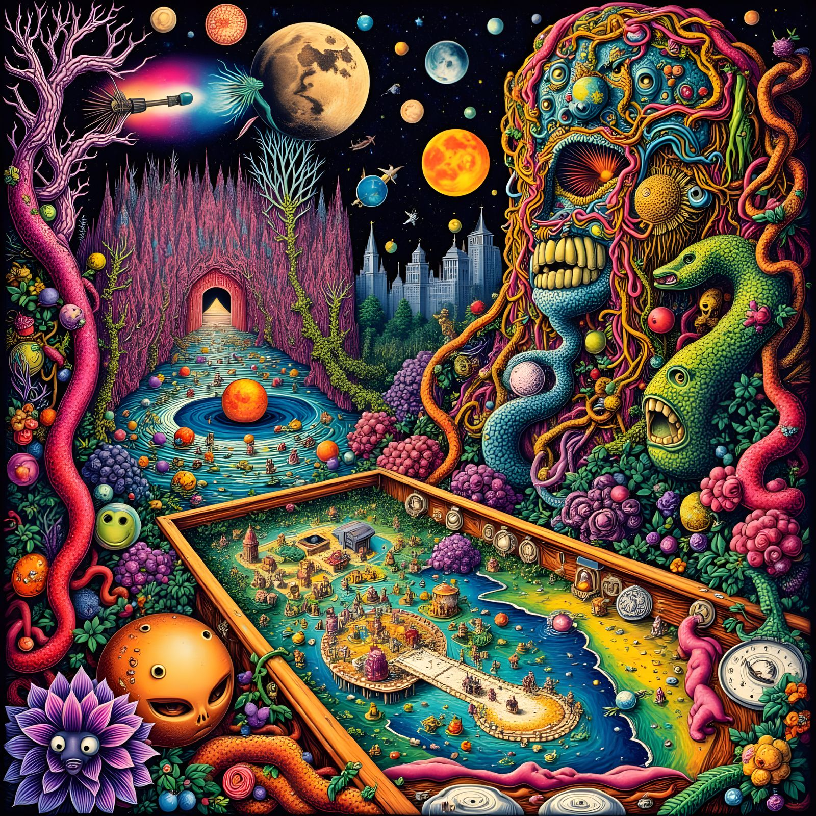 Chaotic Isometric World in Surreal Style