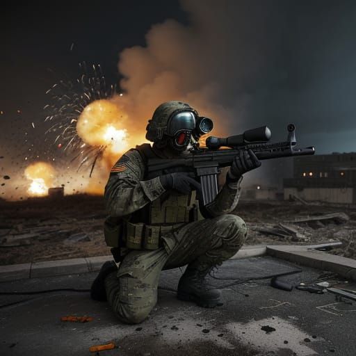 Gritty Cinematic Military Simulation in Hyper-Realistic Deta...