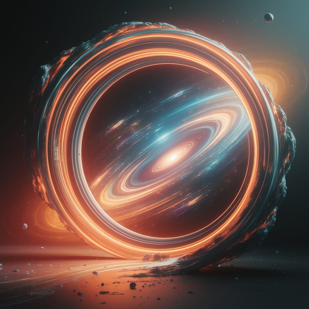 Cosmic Gateway in Vibrant Hues