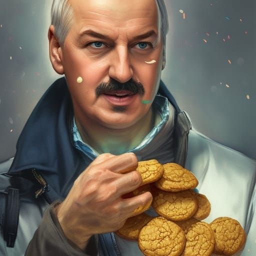 Lukashenko Portrait by Rutkowski, Artgerm and Mucha