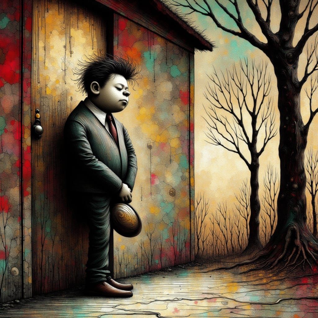 Man's Journey to Self-Improvement in Comic Style