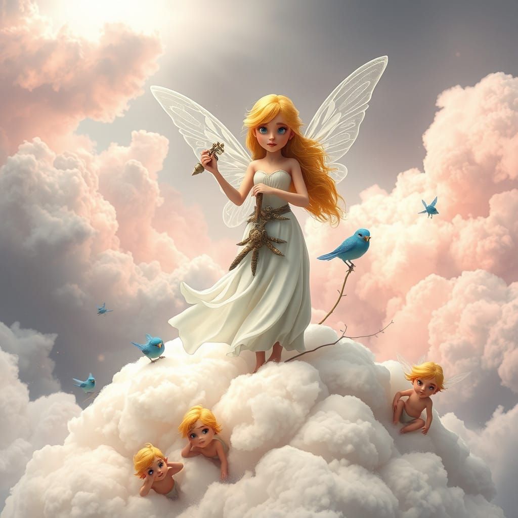 Fairy Tames Turbulent Storm with Mystical Tools