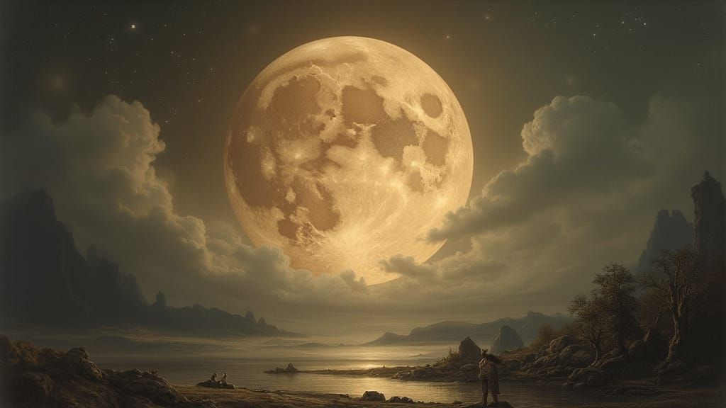 Renaissance Moonscape in Soft Earth Tones